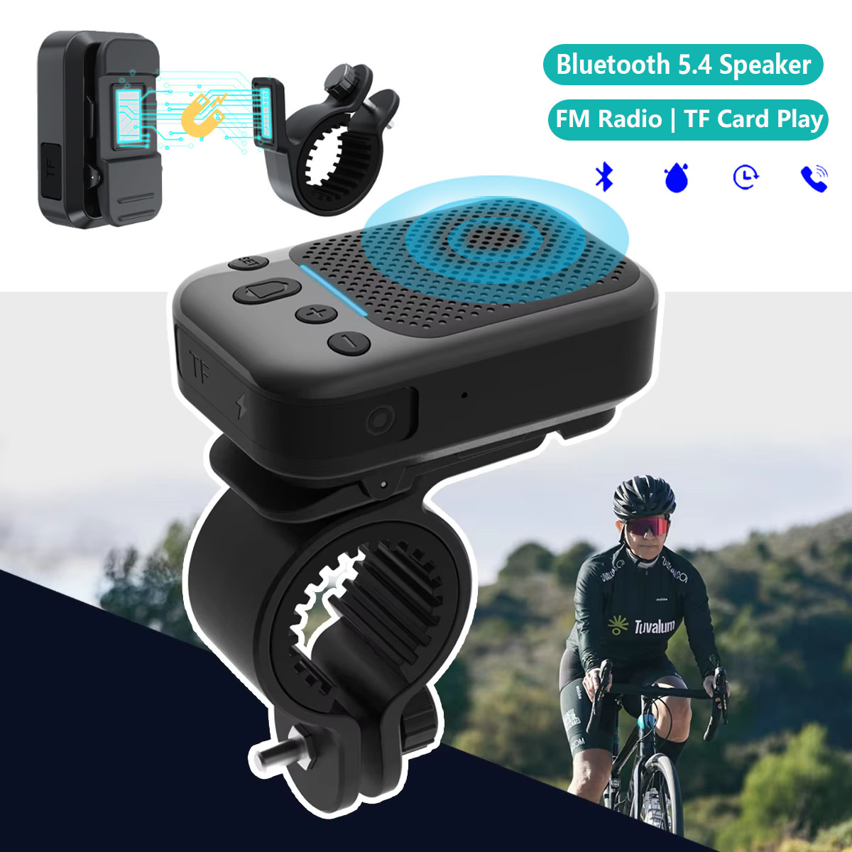 Portable Bluetooth Speaker Waterproof Ipx7 - Mini haut-parleur sans fil pour vélo,