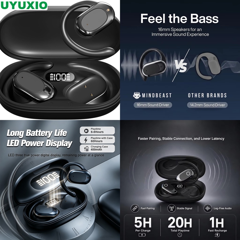 Casques audio à oreilles ouver - Bone Conduction Running Headphones avis et prix