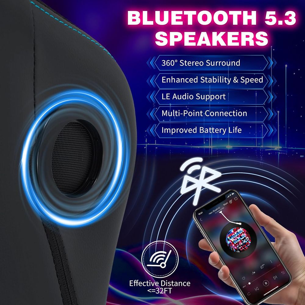 Chaise de jeu avec lumières LE - Speakers avis et prix