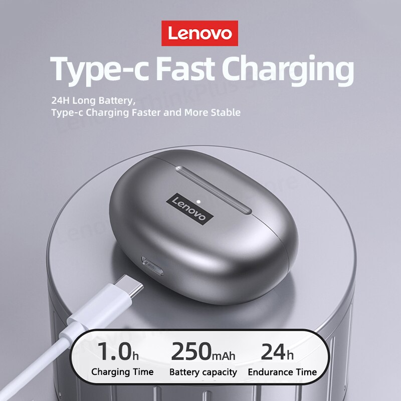 Lenovo-Écouteurs Bluetooth LP5 - Type C Wired Earphones With Mic avis et prix