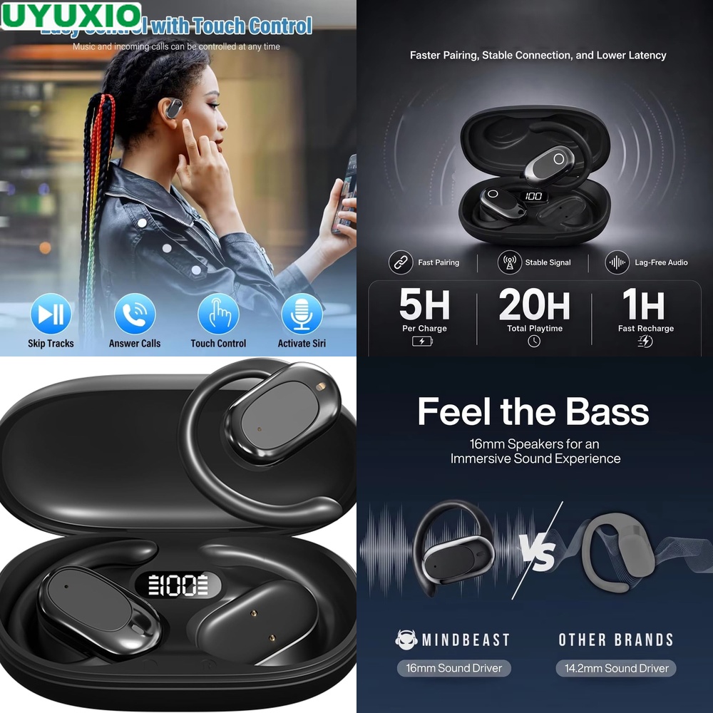 Écouteurs à oreille ouverte et - Bone Conduction Running Headphones avis et prix