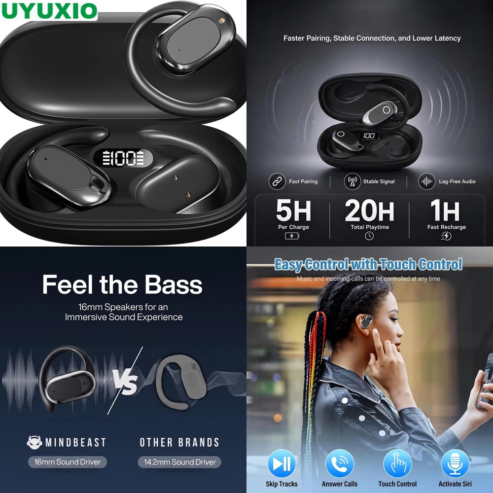Écouteurs intra-auriculaires o - Bone Conduction Running Headphones avis et prix