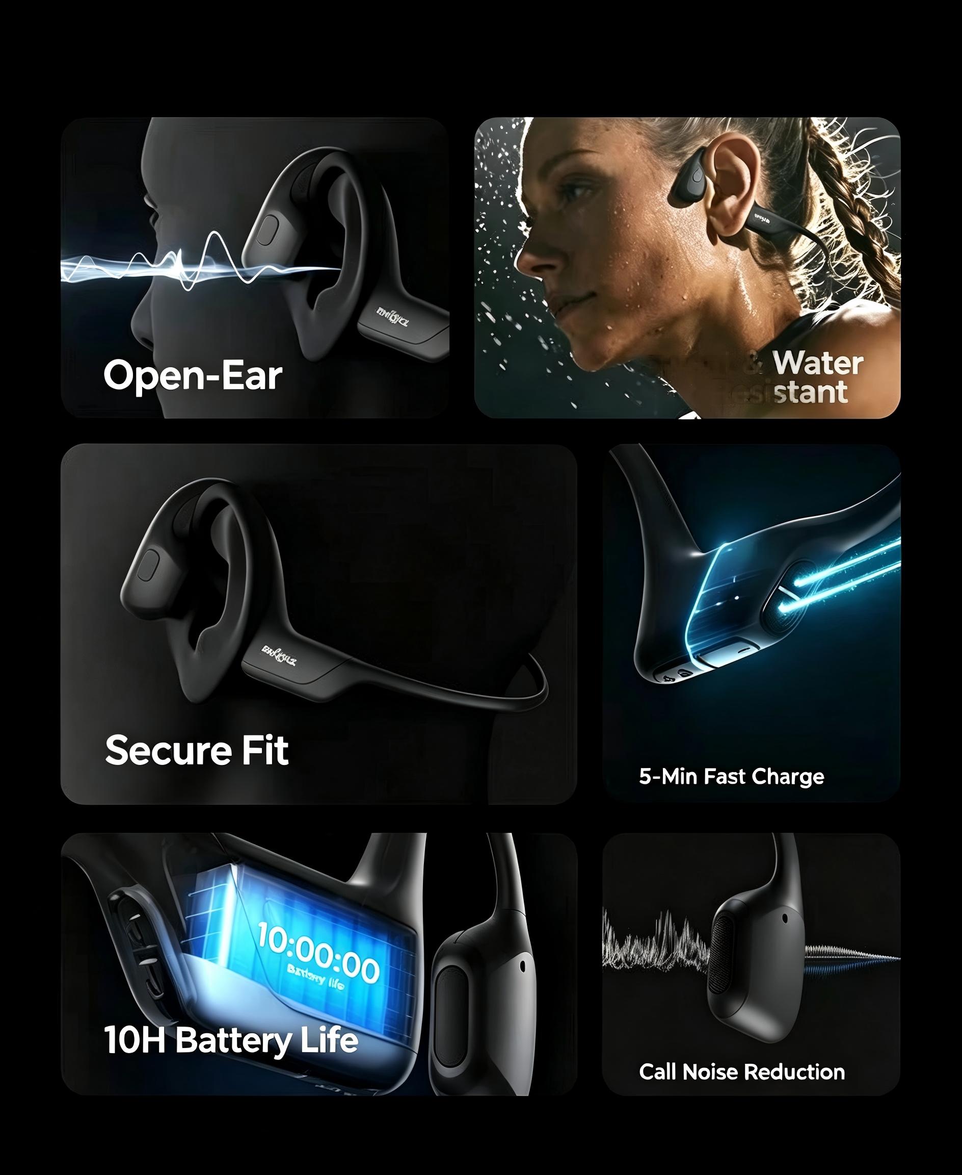 Casque Bluetooth à conduction  - Bone Conduction Running Headphones avis et prix