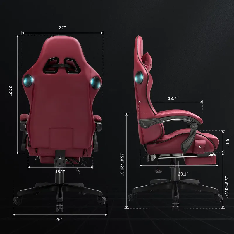 Chaise de jeu GTPLAYER avec ha - Speakers avis et prix