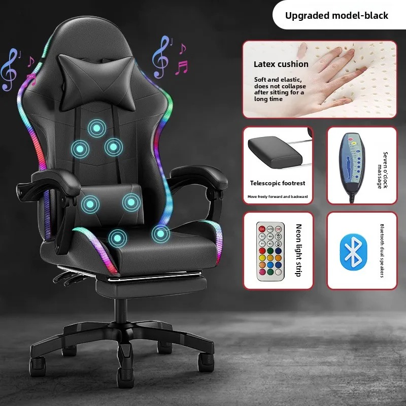 Chaise de gaming avec éclairag - Speakers avis et prix