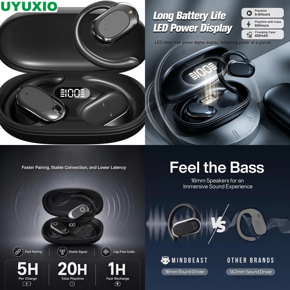 Écouteurs à oreille ouverte et - Bone Conduction Running Headphones avis et prix